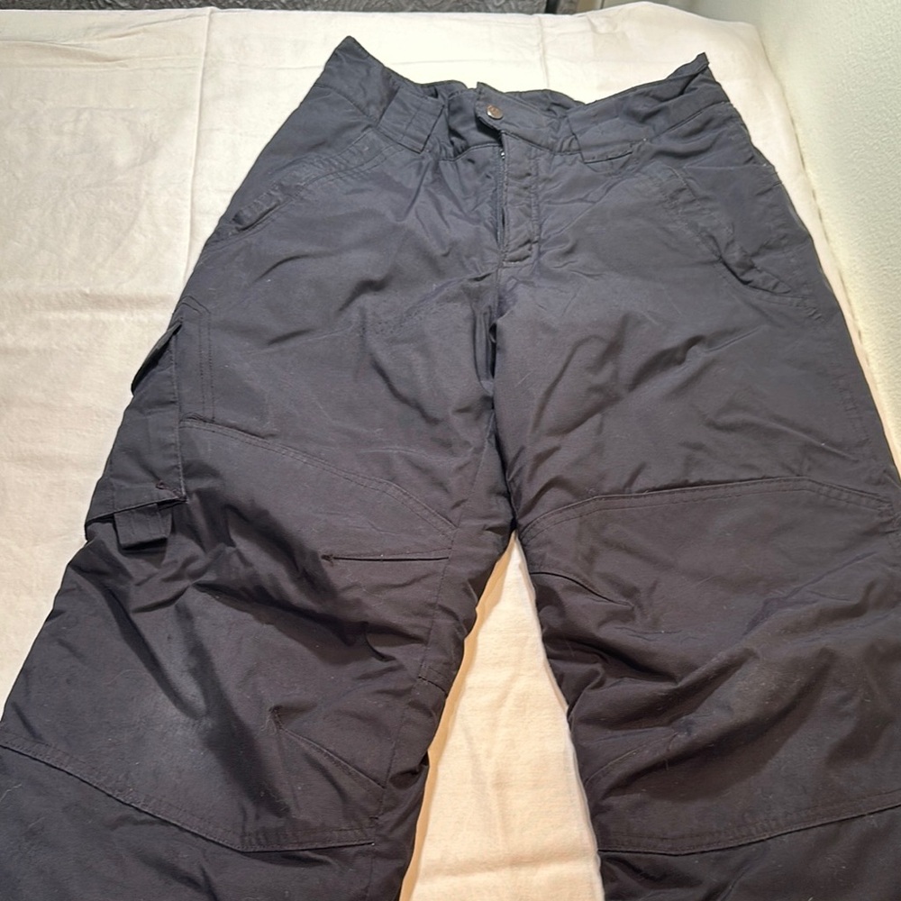 Youth Columbia Black Ski Pants, Adjustable Waist, size 10-12